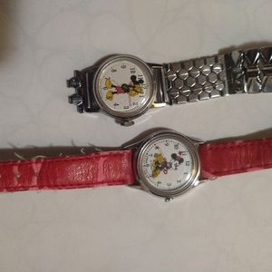 Vintage mickey n mini mouse watches